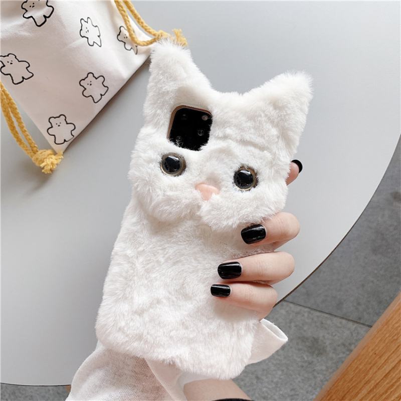 3D Cute Cartoon Cat Furry Plus - Phone Cases Xr Iphone ulasan dan harga