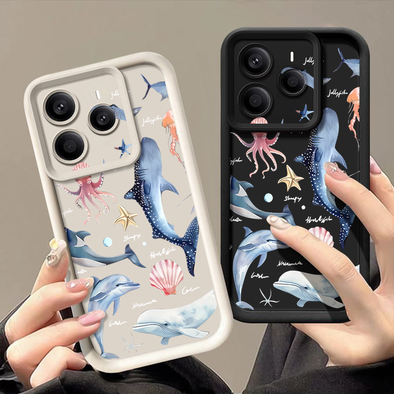 Cute Dolphin Patterned Soft Ca - Phone Cases Xiaomi 15 ulasan dan harga