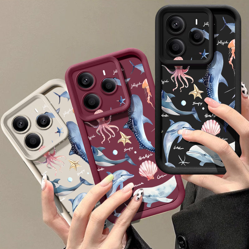 Cute Dolphin Patterned Soft Ca - Phone Cases Xiaomi 15 ulasan dan harga