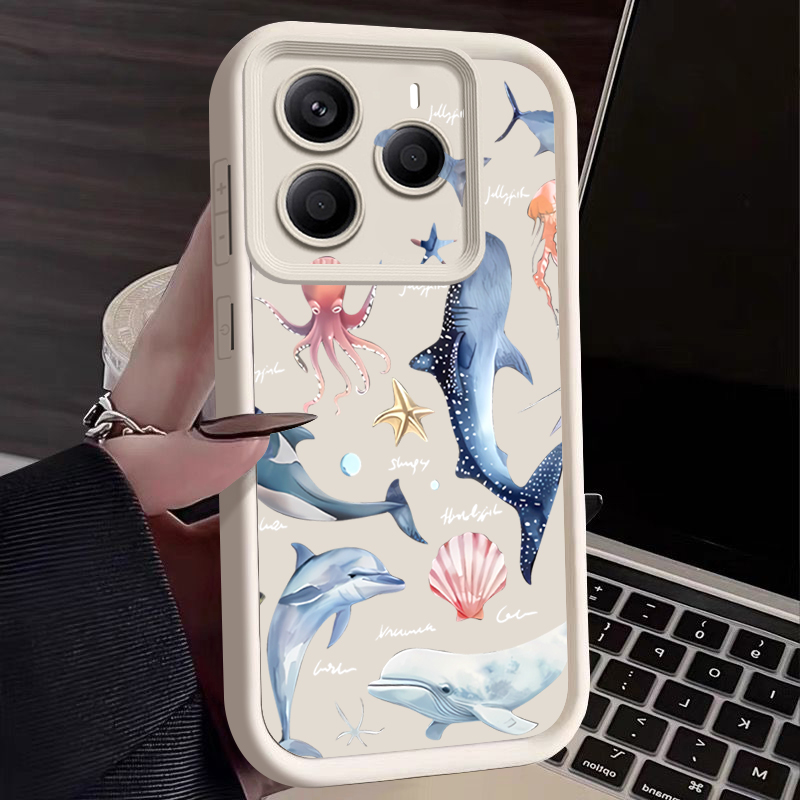 Cute Dolphin Patterned Soft Ca - Phone Cases Xiaomi 15 ulasan dan harga