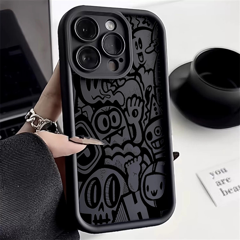 Black Graffiti Phone Case For  - Phone Cases Xr Iphone ulasan dan harga