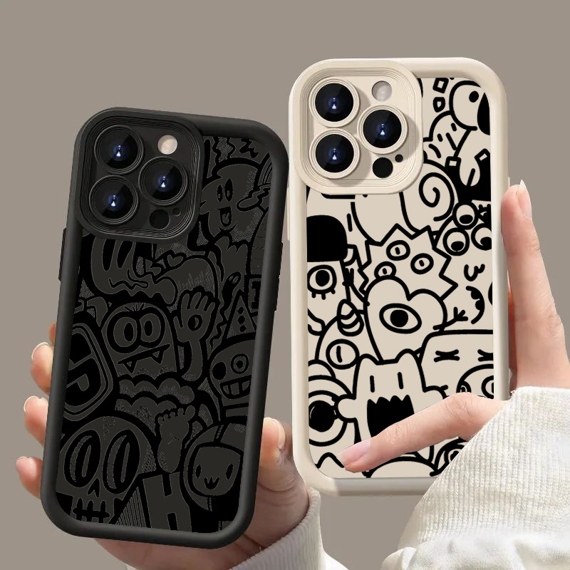 Black Graffiti Phone Case For  - Phone Cases Xr Iphone ulasan dan harga