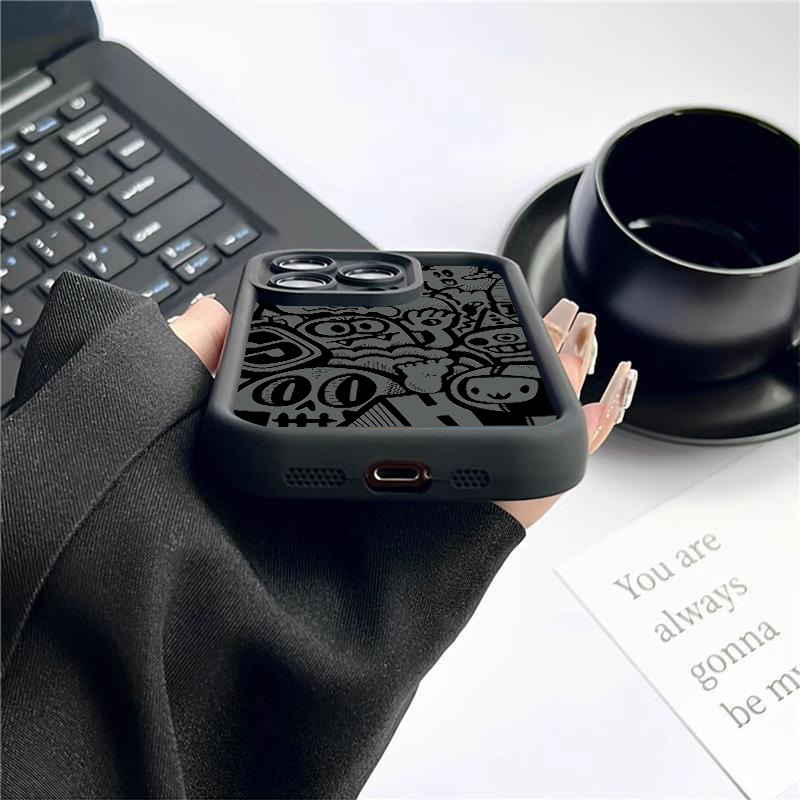 Black Graffiti Phone Case For  - Phone Cases Xr Iphone ulasan dan harga