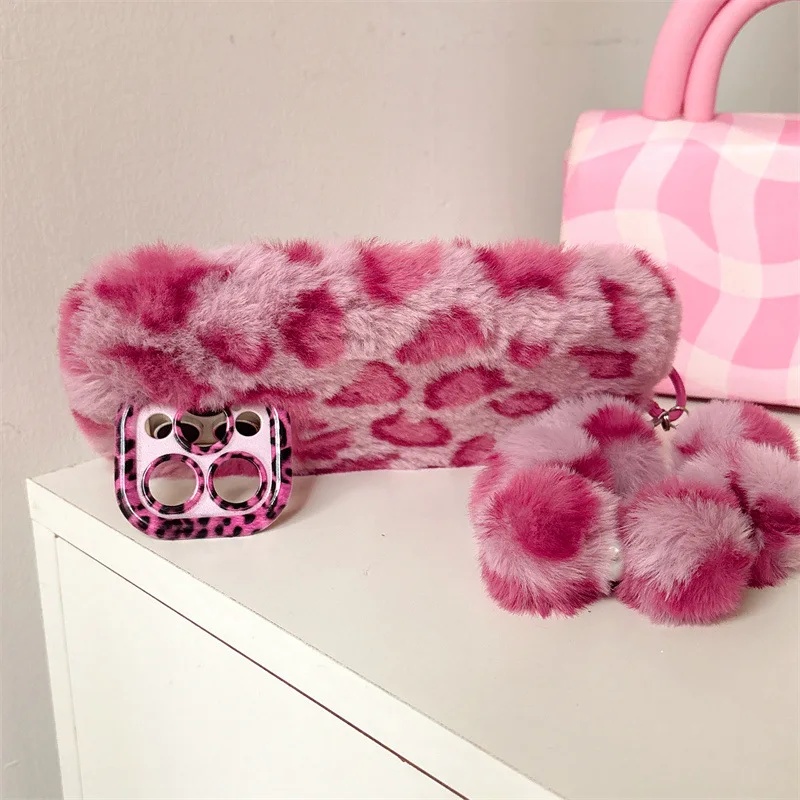 Fashion Leopard Furry Plush Le - Phone Cases For Iphone 16 ulasan dan harga